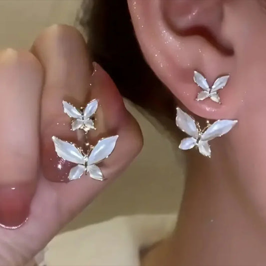 ANNAYA Double Butterfly Earrings