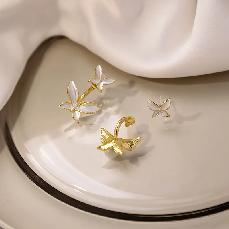 ANNAYA Double Butterfly Earrings