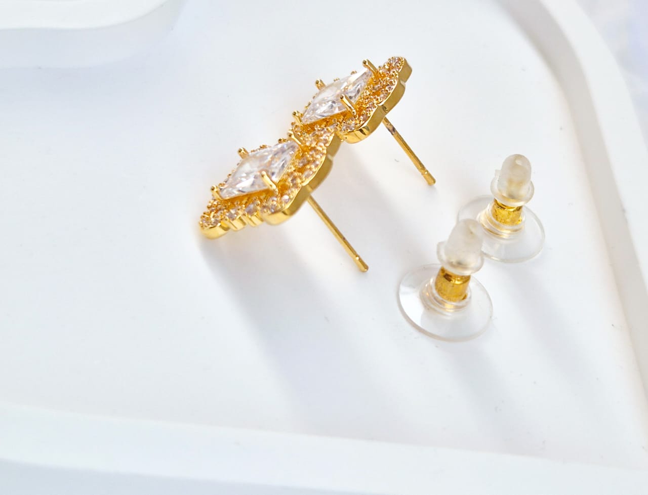 ANNAYA Gold-Plated Crystal Pendant Necklace & Earrings